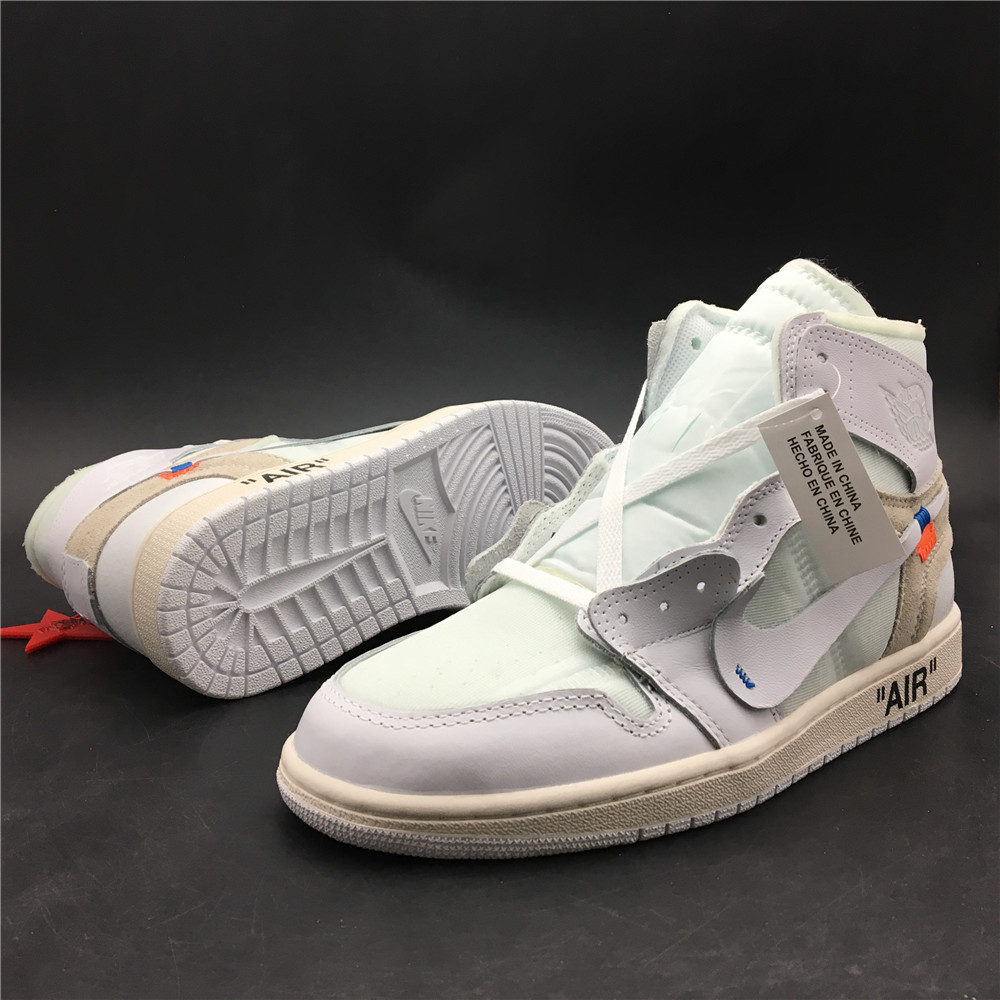 OFF-WHITE x Air Jordan 1 “White” AQ0818-100